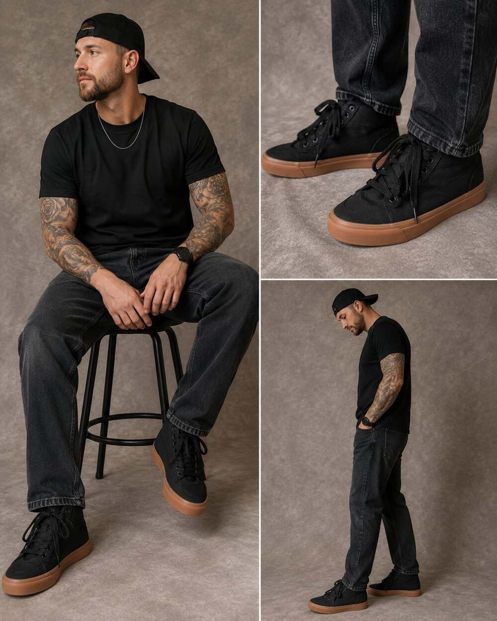 No Boundaries Men's Canvas Skate 2.0 High Top Sneakers